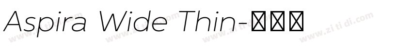Aspira Wide Thin字体转换